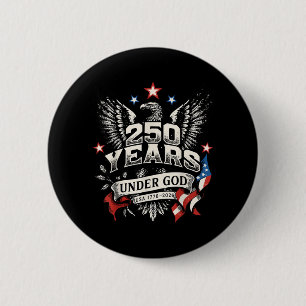 Macaron Rond 5 Cm 250 Ans Fierté Patriotique Aigle 1776-2026 - États