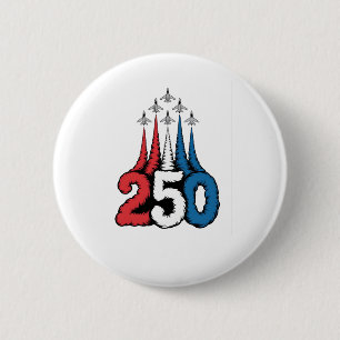 Macaron Rond 5 Cm 250e anniversaire 4 juillet Jet Patriotique