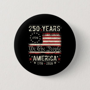 Macaron Rond 5 Cm 250e anniversaire américain Indépendance 250 ans