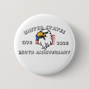 Macaron Rond 5 Cm 250e anniversaire des États-Unis commémoratif 4 ju