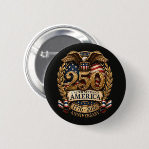 Macaron Rond 5 Cm 250e anniversaire des États-Unis d'Amérique