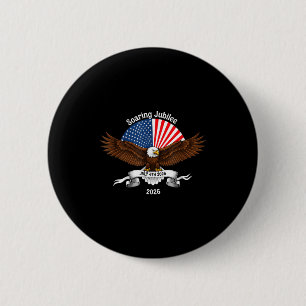 Macaron Rond 5 Cm 250e anniversaire patriotique 4 juillet États-Unis