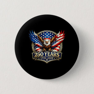 Macaron Rond 5 Cm 250e anniversaire USA Aigle patriotique 250 ans