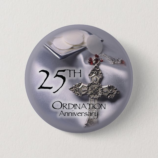 Macaron Rond 5 Cm 25e cabinet Anniversary Cross Host (Devant)