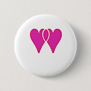 Macaron Rond 5 Cm 2 Coeurs ensemble Amour RB Modèle