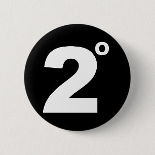 Macaron Rond 5 Cm 2 degrés de bouton de changement climatique