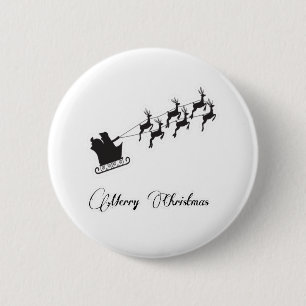 Macaron Rond 5 Cm 2.Ho Ho Ho Santa claus laugh face merry Christmas