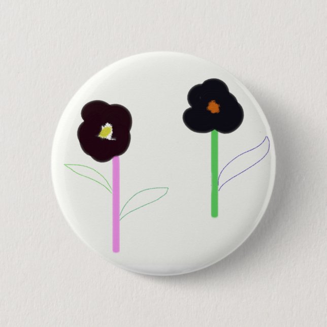 Macaron Rond 5 Cm 2flowers (Devant)