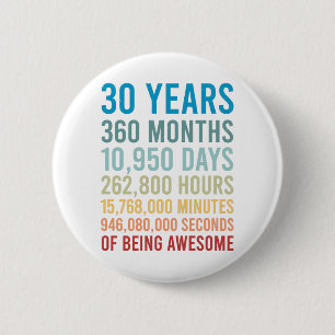 Macaron Rond 5 Cm 30 Years 360 Months 10950 Days Being Awesome Birth