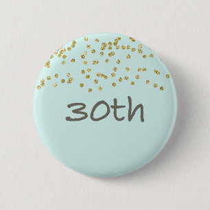 Macaron Rond 5 Cm 30ème Confettis d'anniversaire