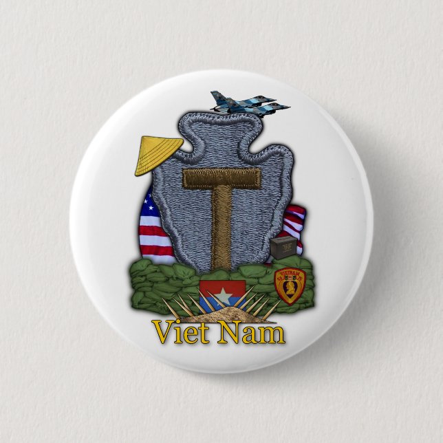 Macaron Rond 5 Cm 36e division d'infanterie vietnam war Button (Devant)
