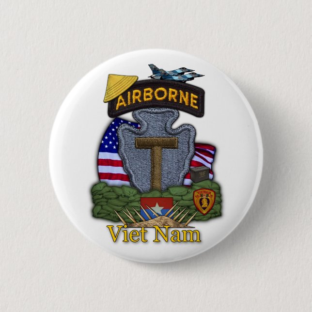 Macaron Rond 5 Cm 36e division d'infanterie vietnam war Button (Devant)