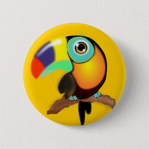 Macaron Rond 5 Cm 3742-tucan-colombiano-vecteur COLORÉ VOITURE TROP