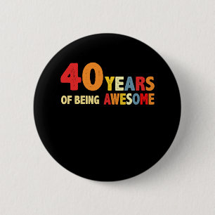 Macaron Rond 5 Cm 40 Ans D'Être Des Cadeaux Impressionnants 40 Ans