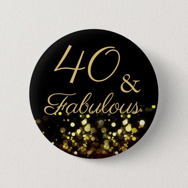 Macaron Rond 5 Cm 40 et Fabuleux anniversaire (Devant)