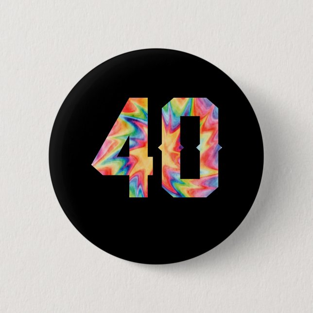 Macaron Rond 5 Cm 40e anniversaire (Devant)