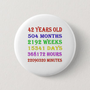 Macaron Rond 5 Cm 42e anniversaire Jalons