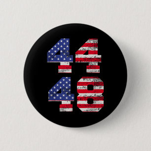 Macaron Rond 5 Cm 44 48 Obama 2028 48e Président Drapeau américain