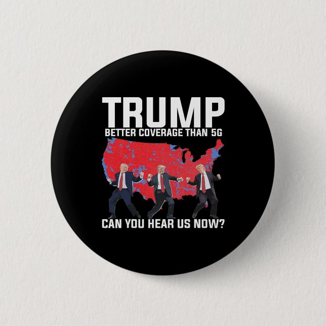 Macaron Rond 5 Cm 45 47 Mega Dancing Trump 5g Carte Élection Républi (Devant)