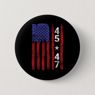 Macaron Rond 5 Cm 45 47 Trump Élection présidentielle 2024 Patriotiq