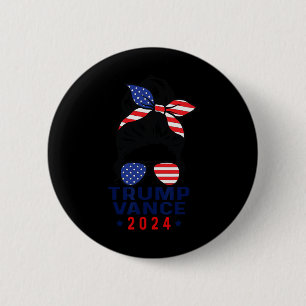 Macaron Rond 5 Cm 47 Trump Vance 2024 Vp America Election Femmes Fil