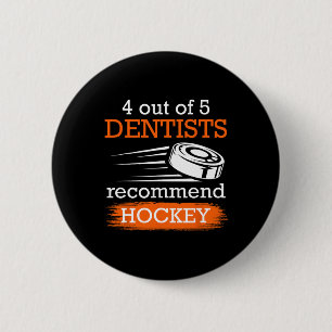 Macaron Rond 5 Cm 4 dentistes sur 5 recommandent Hockey Ice hockey
