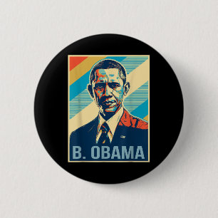 Macaron Rond 5 Cm 4 juillet Barack Obama Président Retro Patriotique