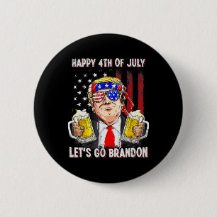 Macaron Rond 5 Cm 4 juillet Bière Brandon Trump Bière Ameri