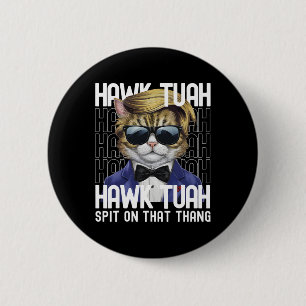 Macaron Rond 5 Cm 4 juillet Chat Patriotique Usa Hawk Tuah cracher S