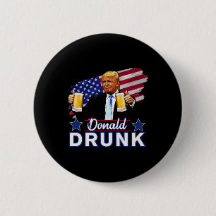 Macaron Rond 5 Cm 4 juillet Drôle président de la boisson - Donald D