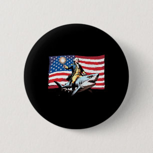 Macaron Rond 5 Cm 4 juillet George Washington équitation Shark Ameri
