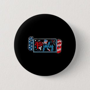 Macaron Rond 5 Cm 4 juillet jeu vidéo American Gamer Kids Boys Me