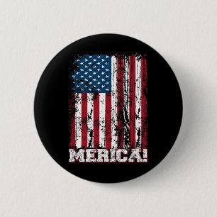 Macaron Rond 5 Cm 4 juillet Jour de l'Indépendance Us American Flag