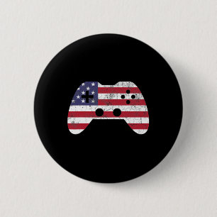 Macaron Rond 5 Cm 4 juillet tout-petit drapeau américain Clic Usa Ég