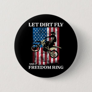 Macaron Rond 5 Cm 4 juillet Vélo Dirt Motocross America Vélo Hommes