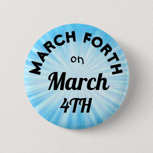Macaron Rond 5 Cm 4 mars sur le 4 mars Bouton