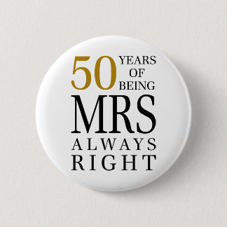 Macaron Rond 5 Cm 50 ans d'être toujours mrs droit