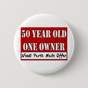 Macaron Rond 5 Cm 50 ans, un propriétaire - les pièces des besoins