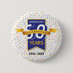 Macaron Rond 5 Cm 50 e ANNIVERSAIRE Design