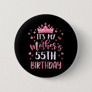 Macaron Rond 5 Cm 55e anniversaire de maman nk Joyeux 55 ans