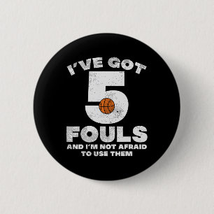 Macaron Rond 5 Cm 5 Pieds Pas Peur Basketball Amusant Baller Joueur