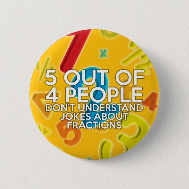 Macaron Rond 5 Cm 5 SUR 4 PERSONNES Math Joke (Devant)