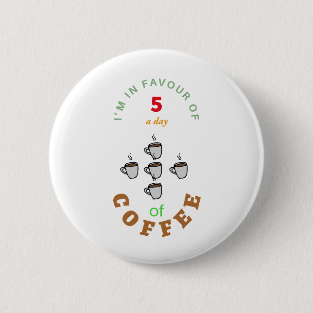 Macaron Rond 5 Cm 5 tasses de café (Devant)