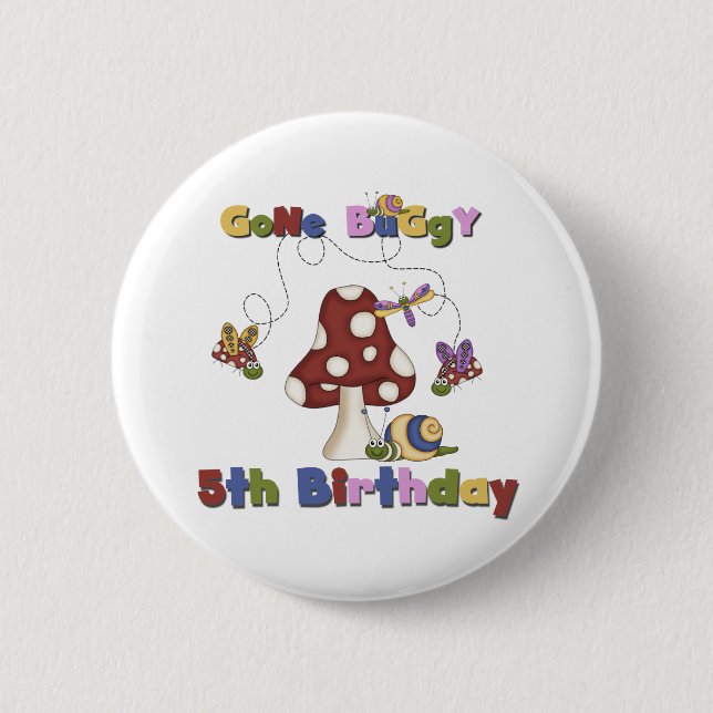 Macaron Rond 5 Cm 5e Bogue Anniversaire Tshirts et cadeaux (Devant)