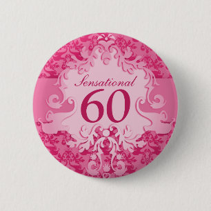 Macaron Rond 5 Cm 60 boutons sensationnel/insigne de rose d'élépha