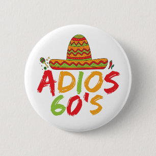 Macaron Rond 5 Cm 60e anniversaire de la fête mexicaine Cinco de May