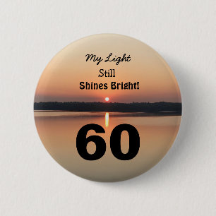Macaron Rond 5 Cm 60e anniversaire Ma lumière brille encore le couch