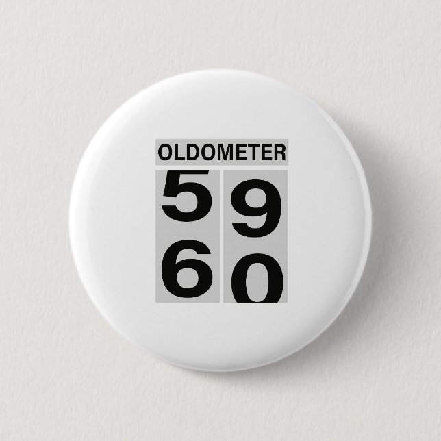 Macaron Rond 5 Cm 60e anniversaire OLDOMETER (Devant)
