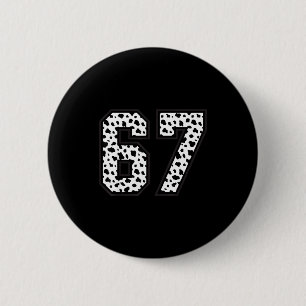 Macaron Rond 5 Cm 67 6-7 Dalmatien Mème Tendance Cool 67 Six Sept Am
