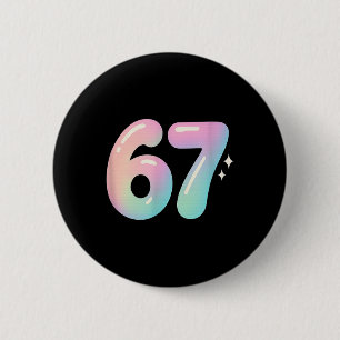 Macaron Rond 5 Cm 67 Aura Energy Alpha Argot Mème Internet 